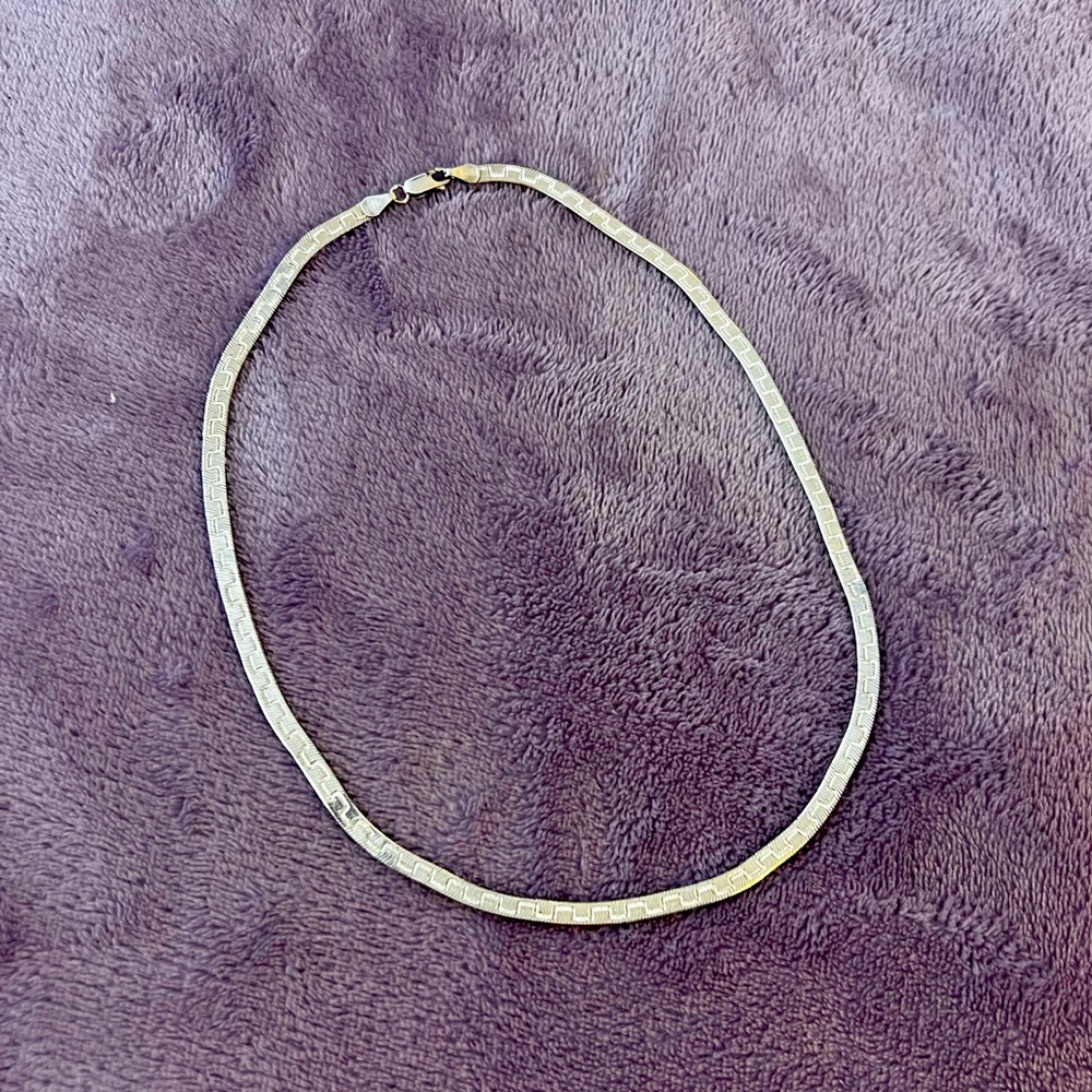 Sterling Silver Herringbone Necklace